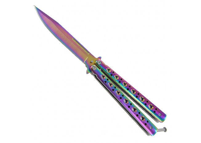Heavy Duty Titanium Finish Butterfly Knife