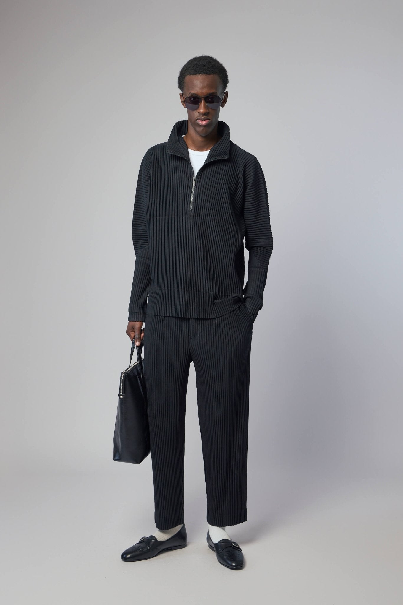 Wide-leg Ribbed Pants
