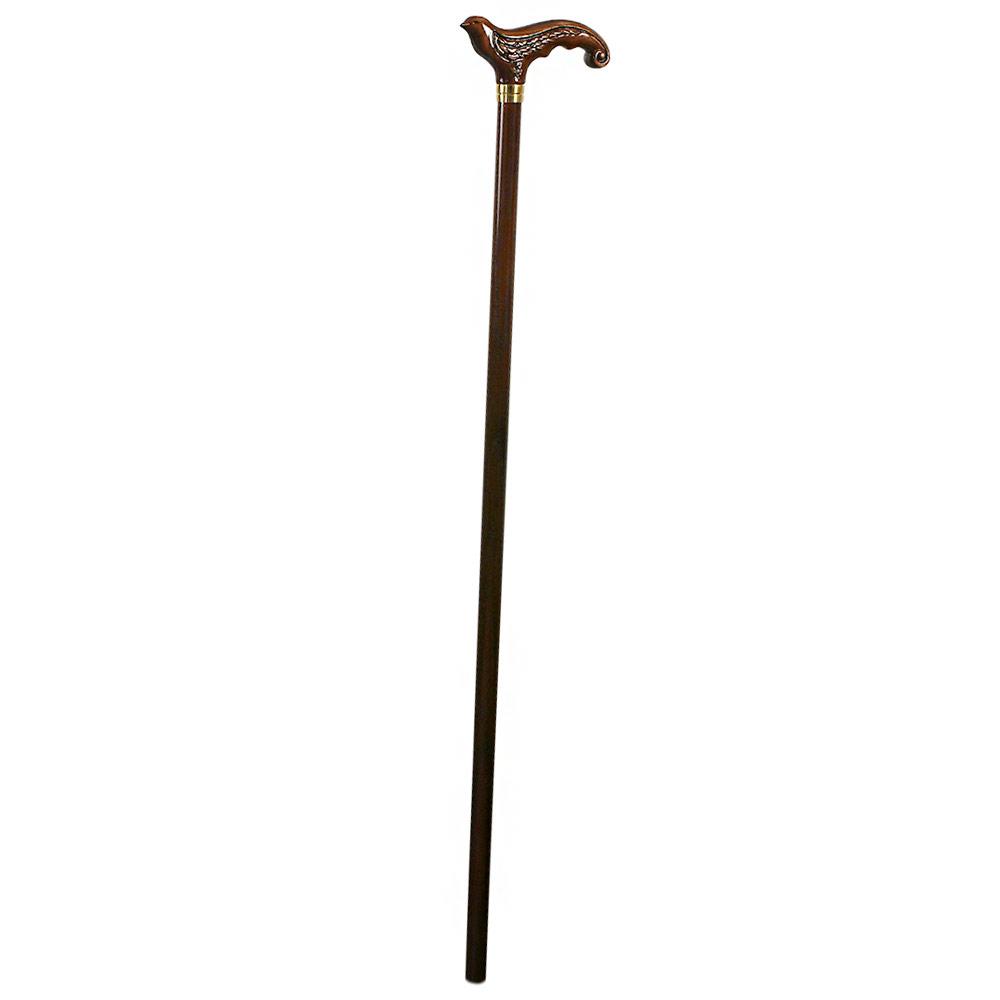 Swallow Under the Tree: Artisan Intricate Hand-Carved Cane