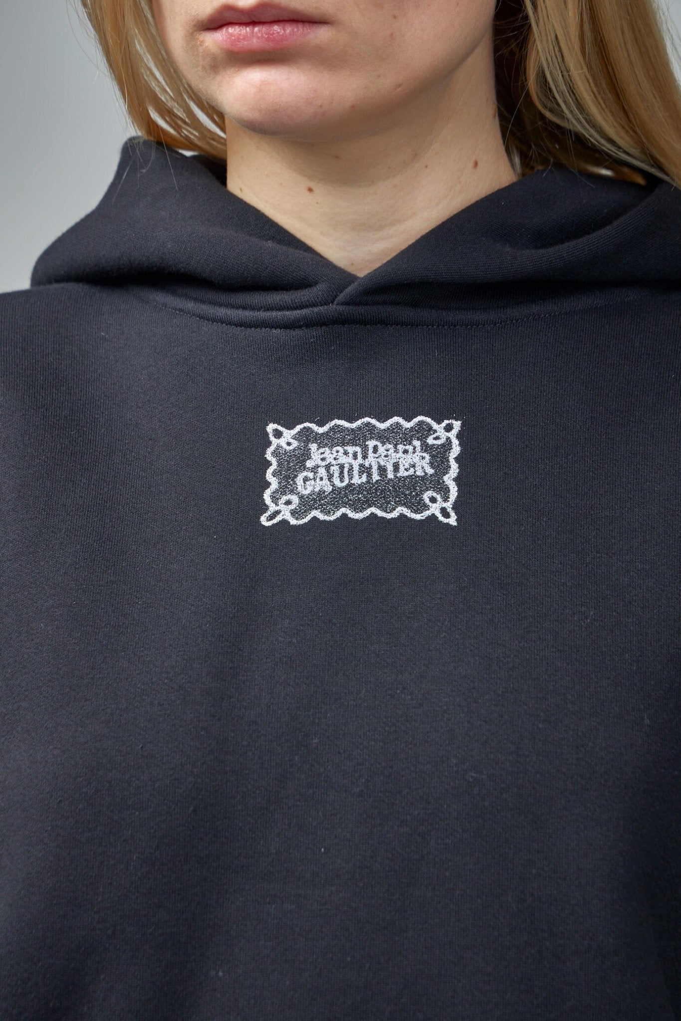 Cotton Oversized Hoodie Lace Label Transfer
