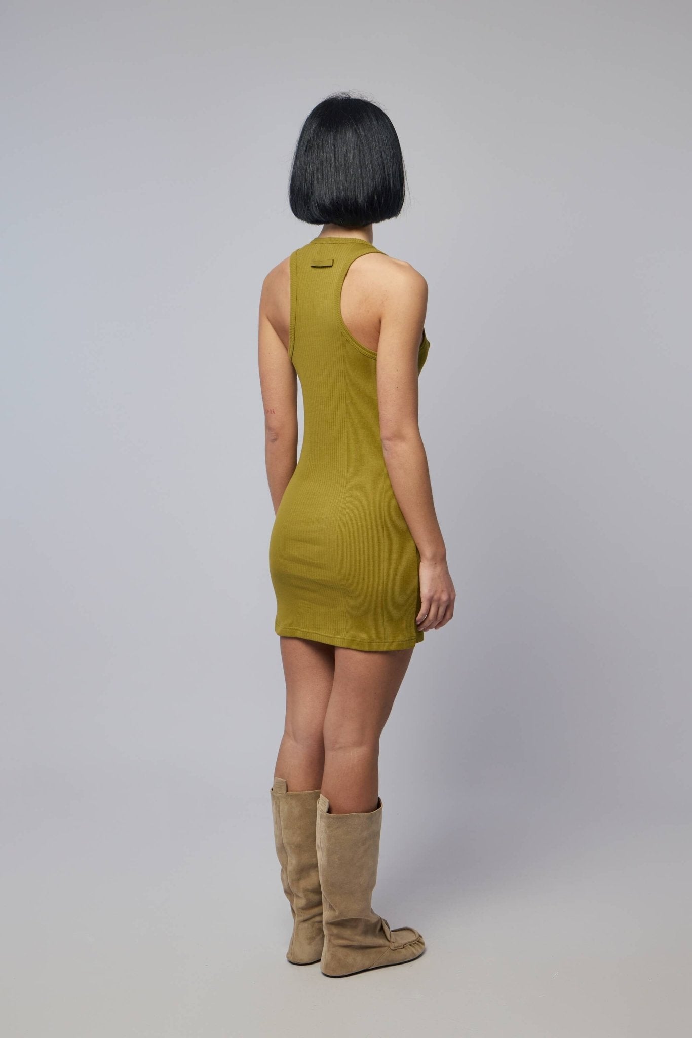 Cotton Ribbed Short Dress