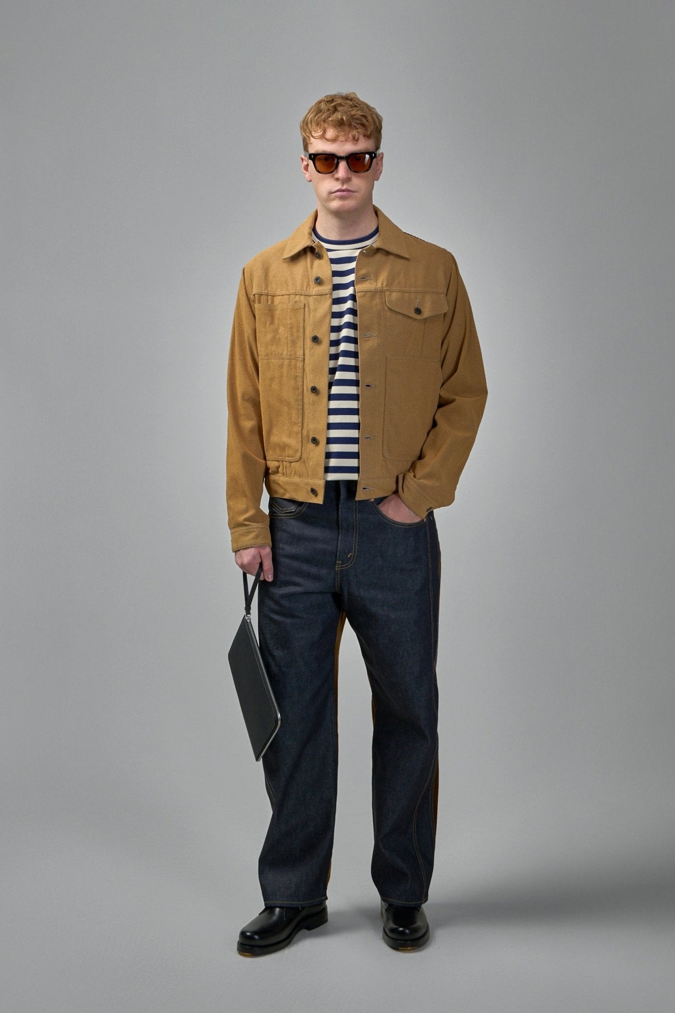 Contrast Panel Jeans