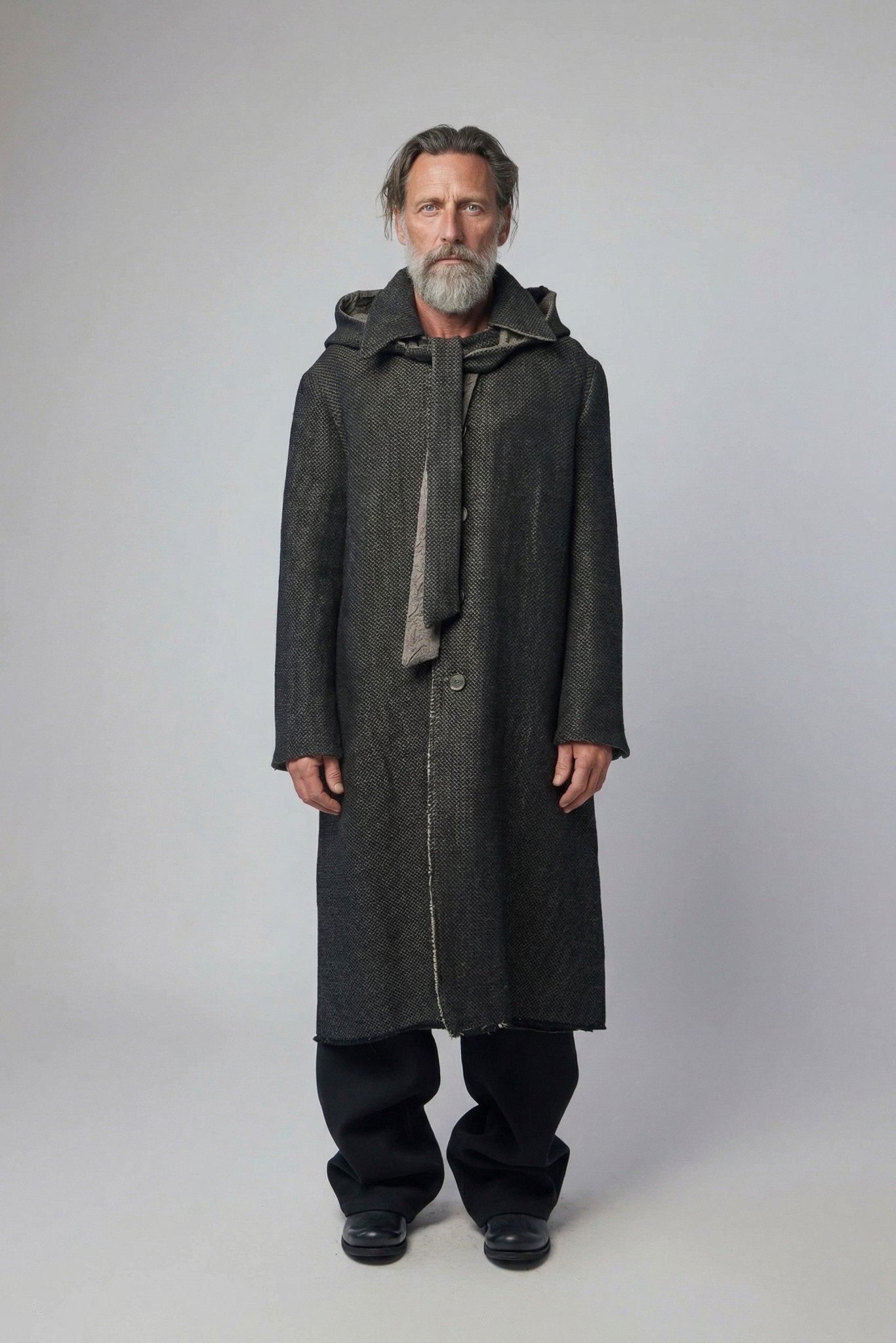 Unisex Oversize Detachable Hood Reversible Coat