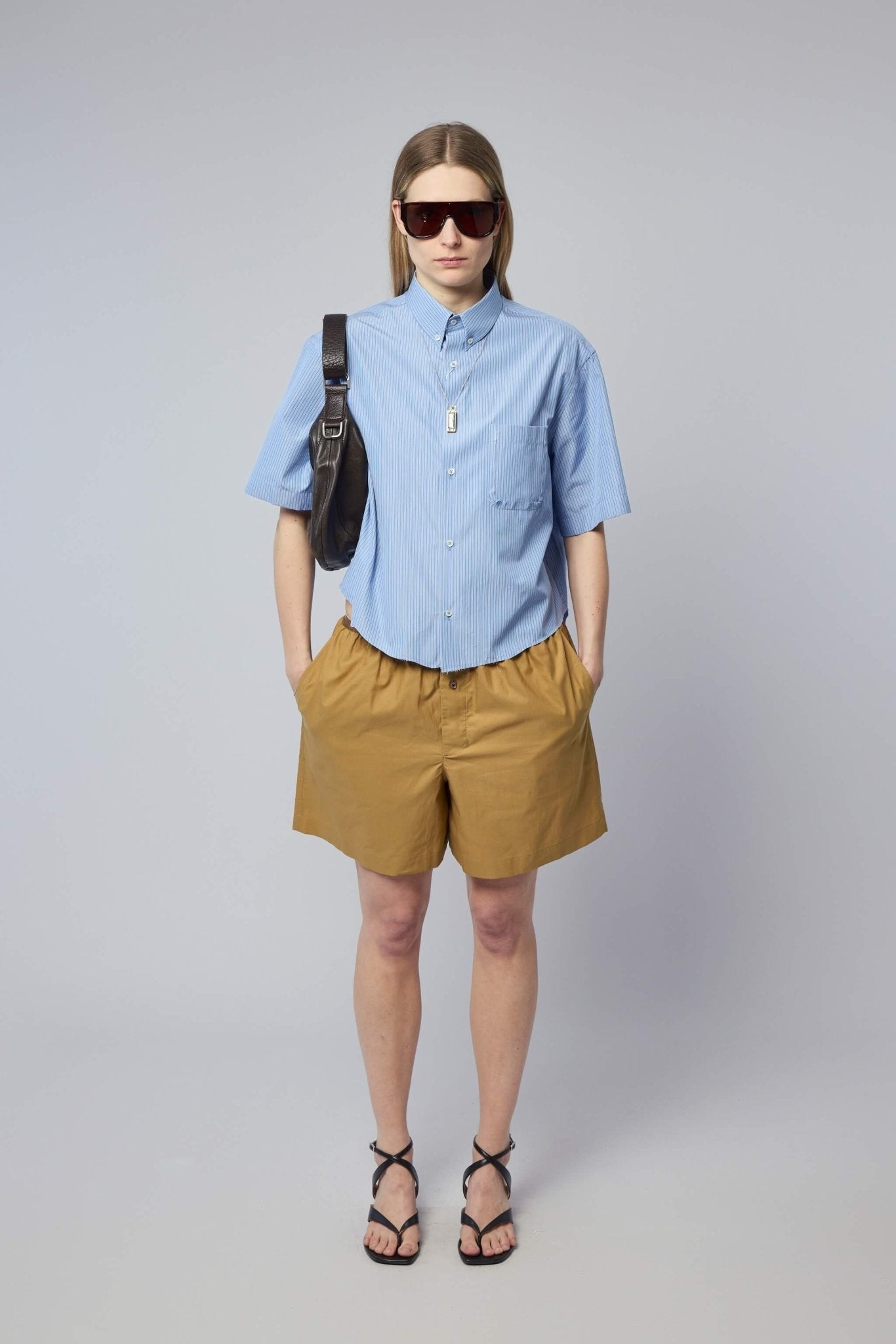 Short Boxer En Coton Et Soie Lavé