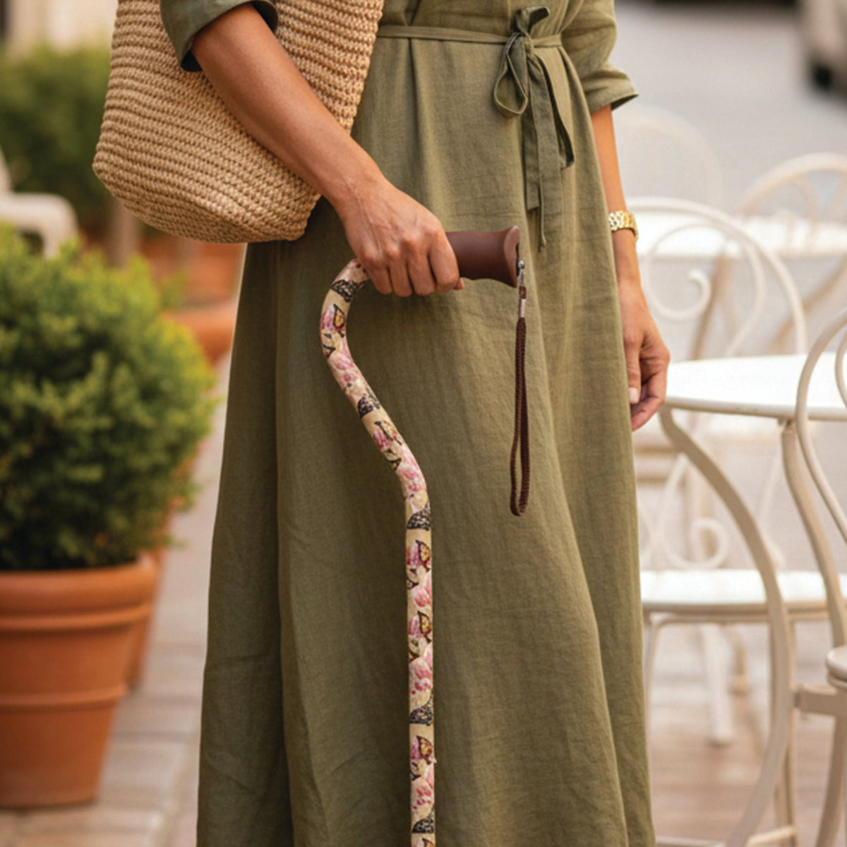 Lily & Butterfly: Adjustable Comfort Grip Offset Walking Cane
