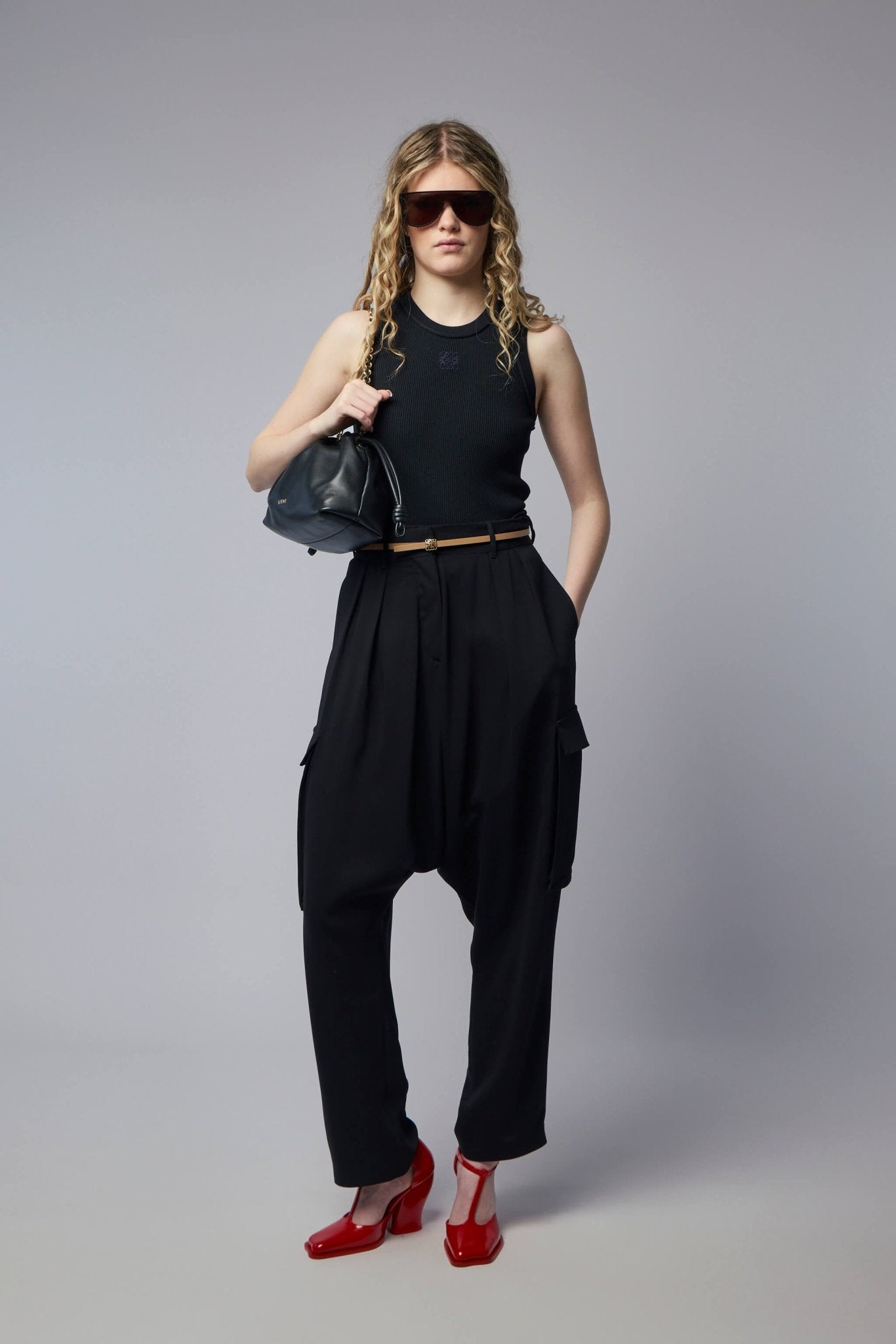 Anagram Tank Top in Stretch Viscose