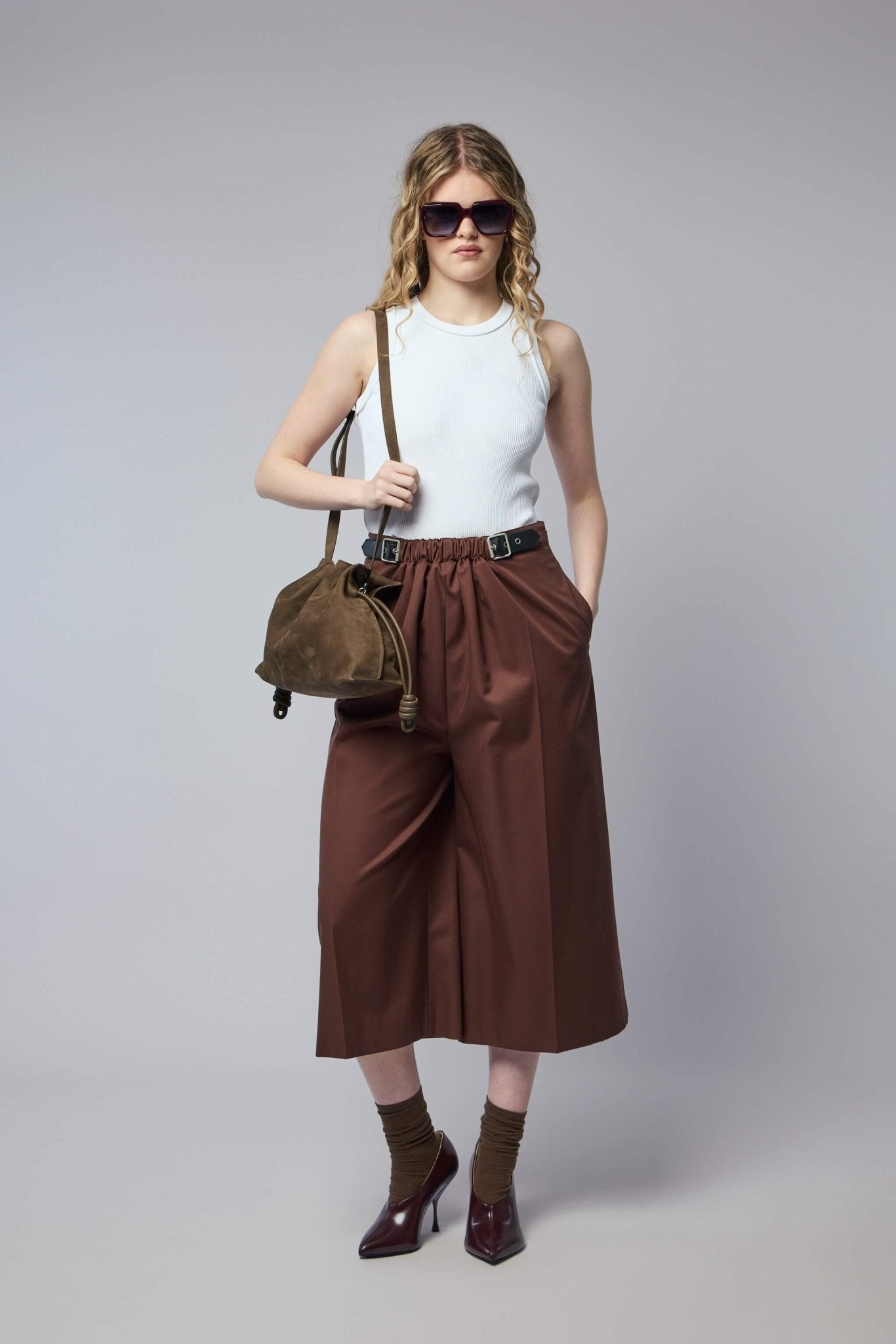 Anagram Tank Top in Stretch Viscose