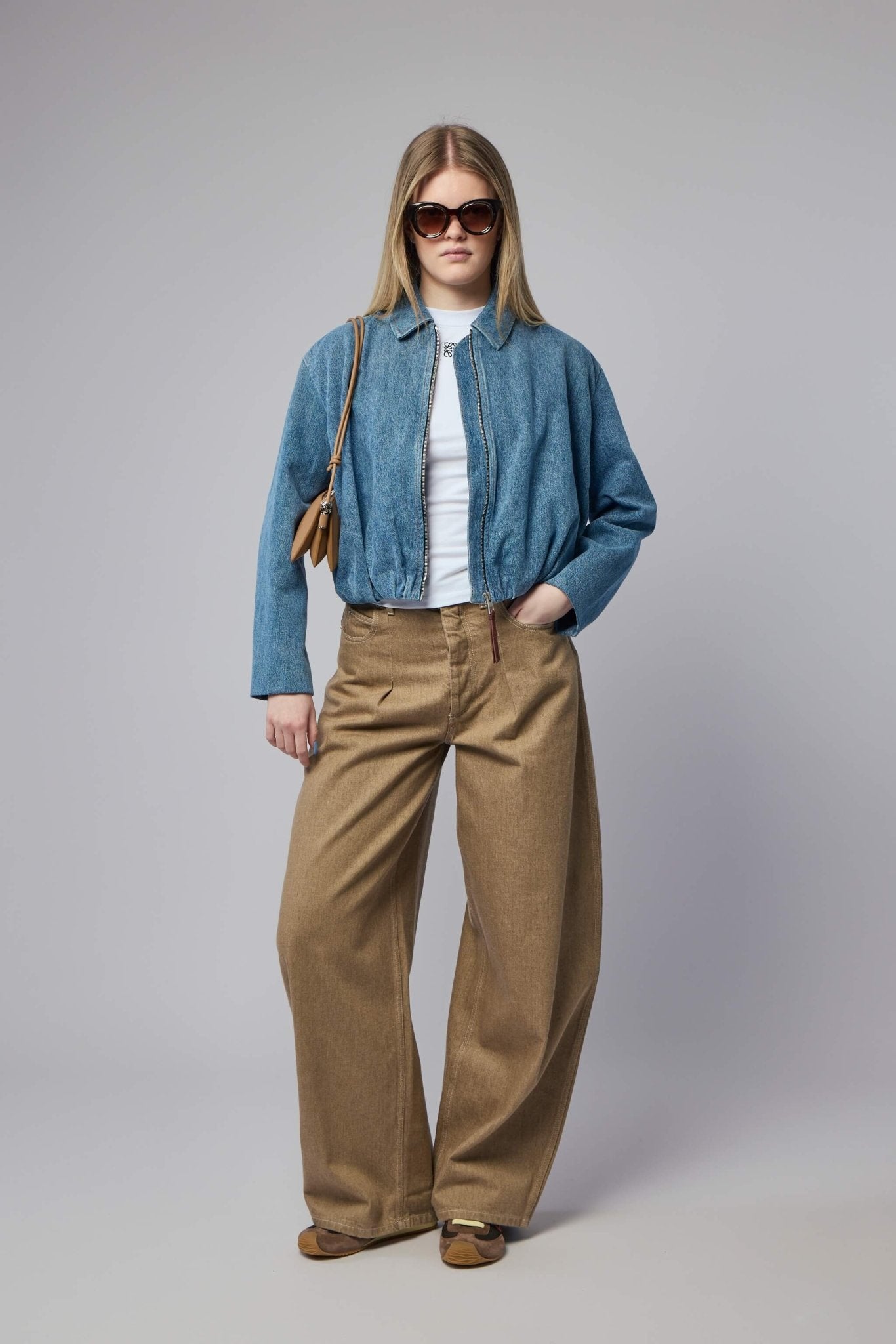 Draped Jacket in Denim