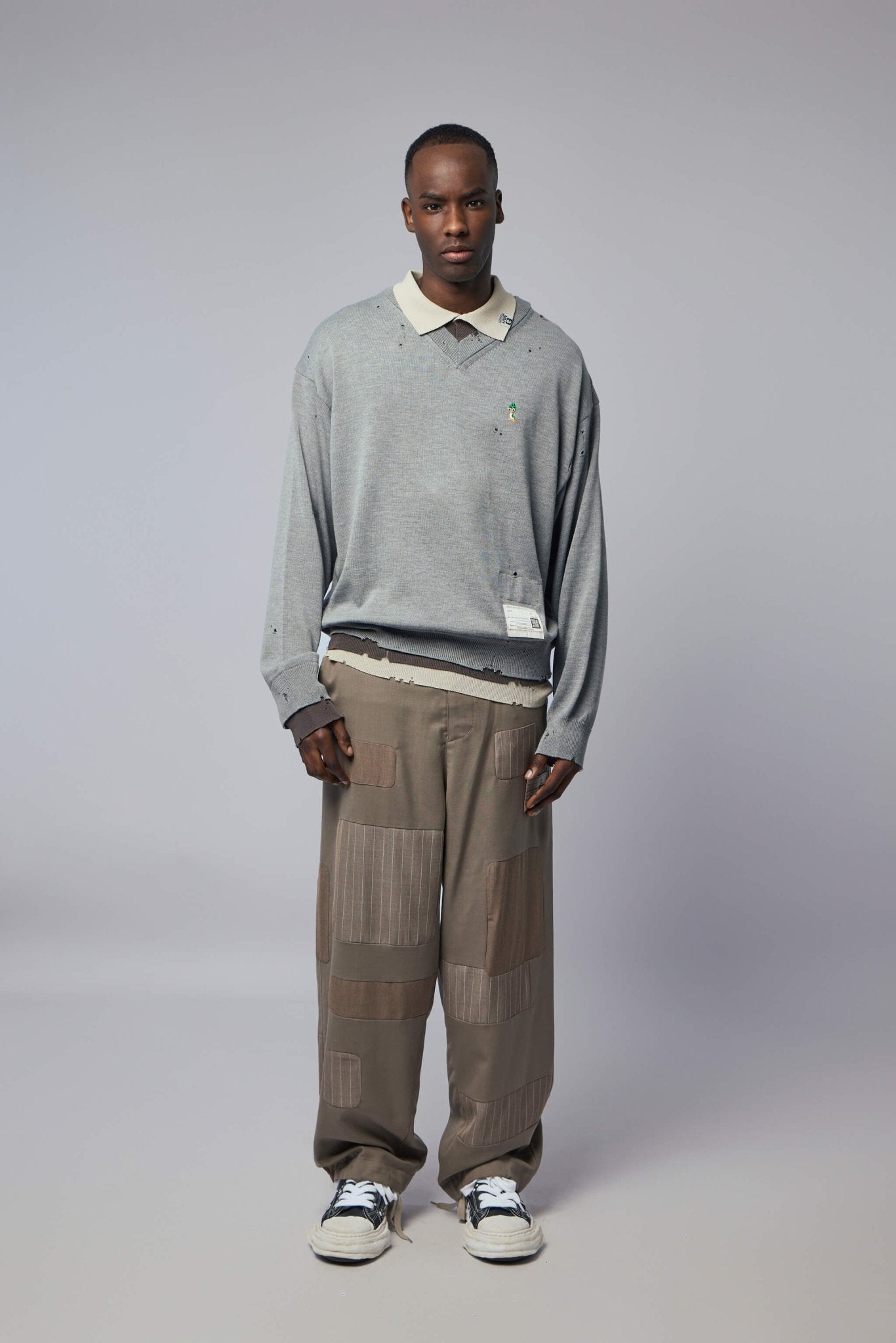 Triple Layered Knit Pullover