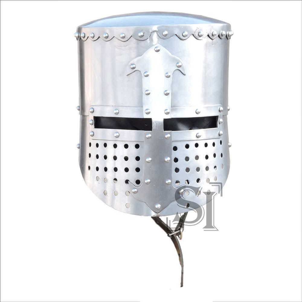 Flat Top Crusader Knight Helmet
