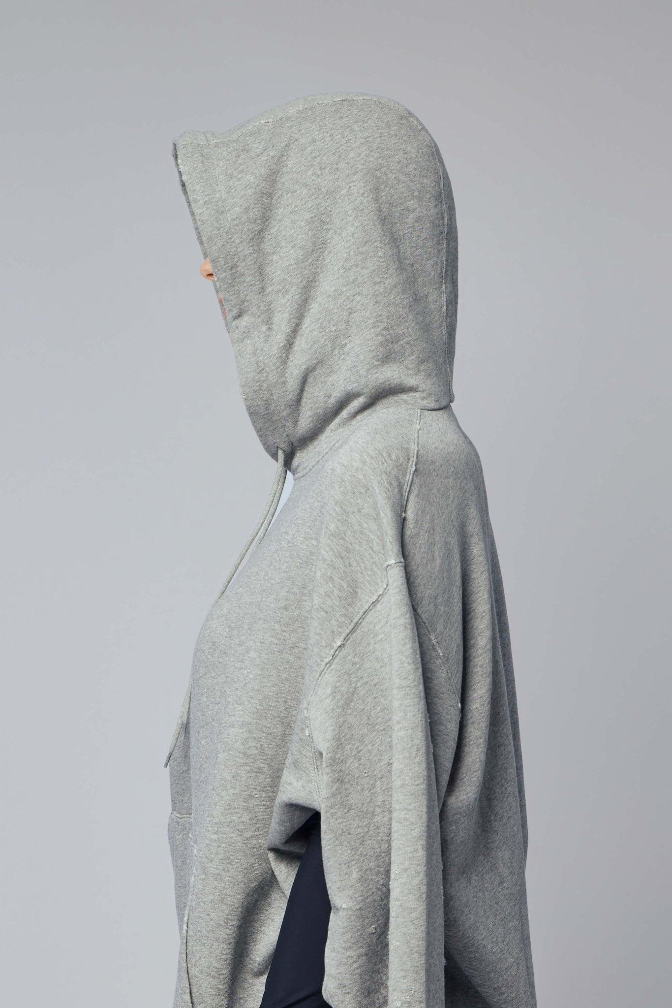 Gray Melange Hoodie Dress