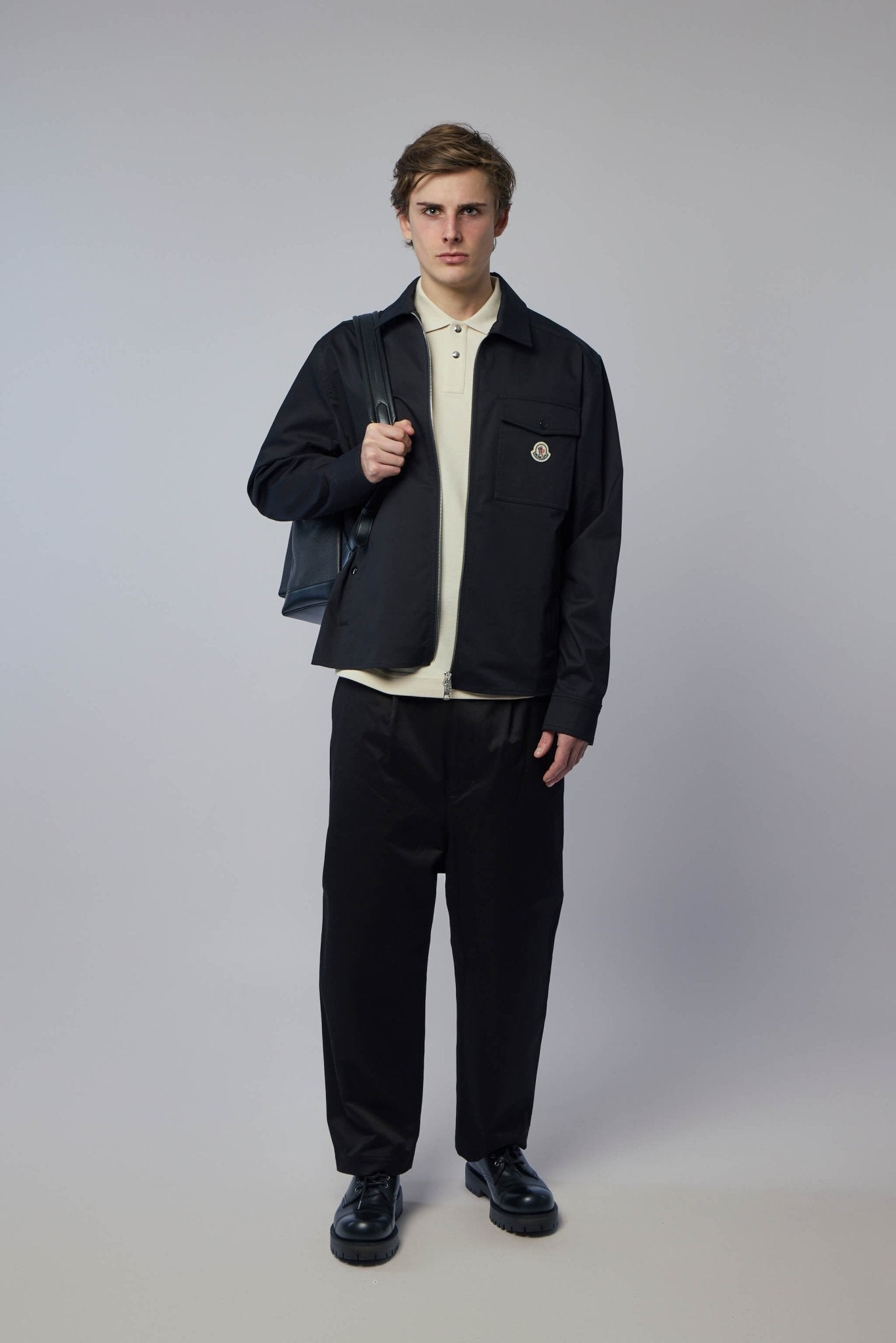 Cotton Blend Gabardine Shirt Jacket