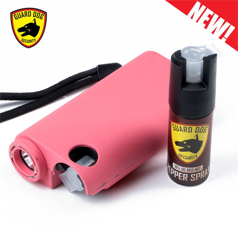 Pink Olympian World's Only All-In-One Stun Gun - Pepper Spray - Flashlight