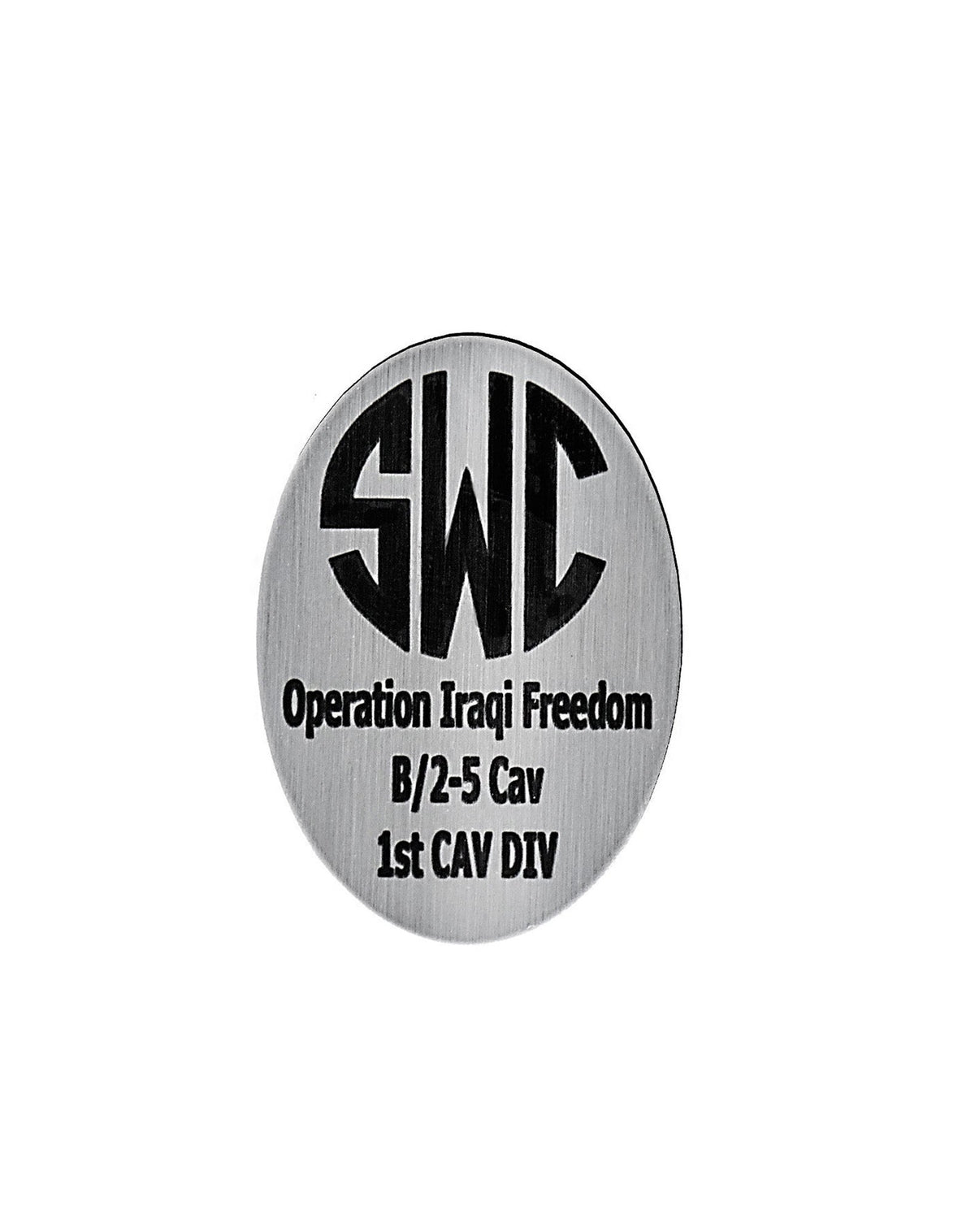 Custom Cane Engraving - Oval Stainless Steel