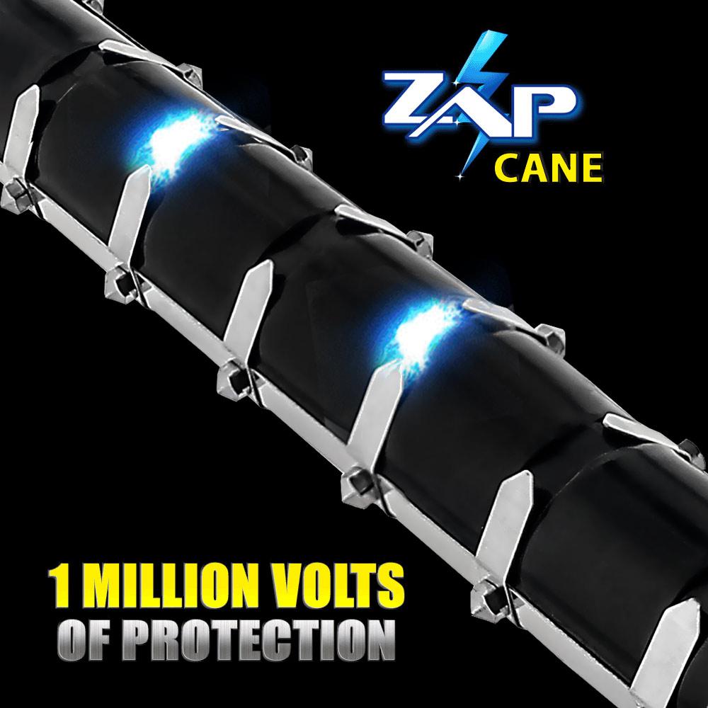 Zap Cane: Hidden Style Stun Gun & LED Flashlight, Rechargeable