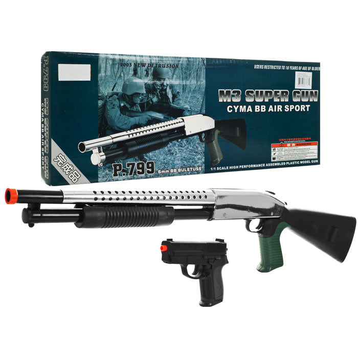 Pistol Grip Shotgun Handgun Combo Deal Spring Airsoft FULL SIZE - TOPHATTER'S ARMORY DEALS