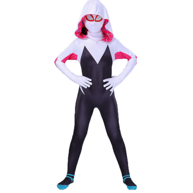 Spiderman Costume Bodysuit for Kids Spandex Zentai Halloween Cosplay Jumpsuit 3D Style