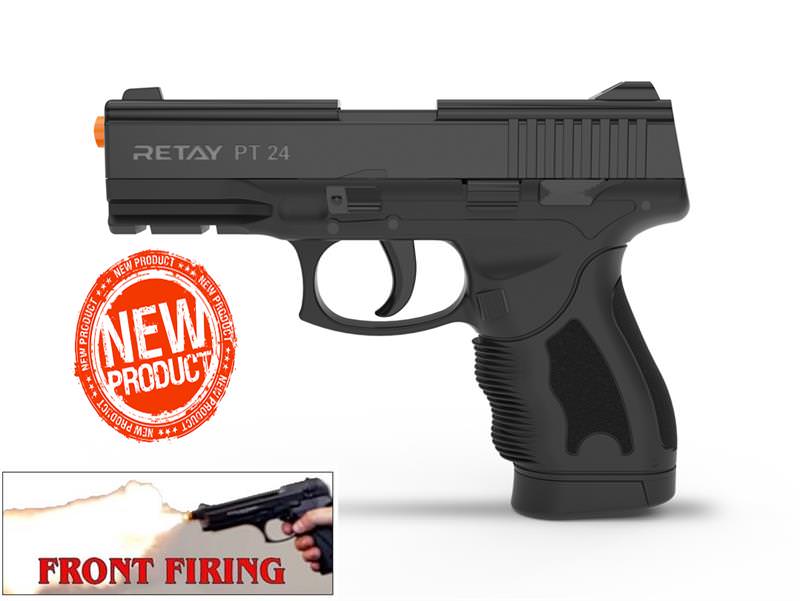 Retay 9MM P 24 Model Front Firing Blank Gun Black Finish