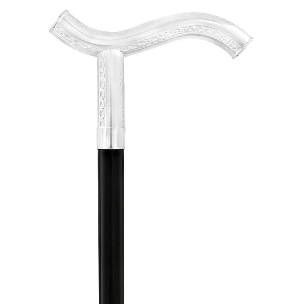 Italian Luxury: 'Harmoniously Poised' Cane, In 925r Silver