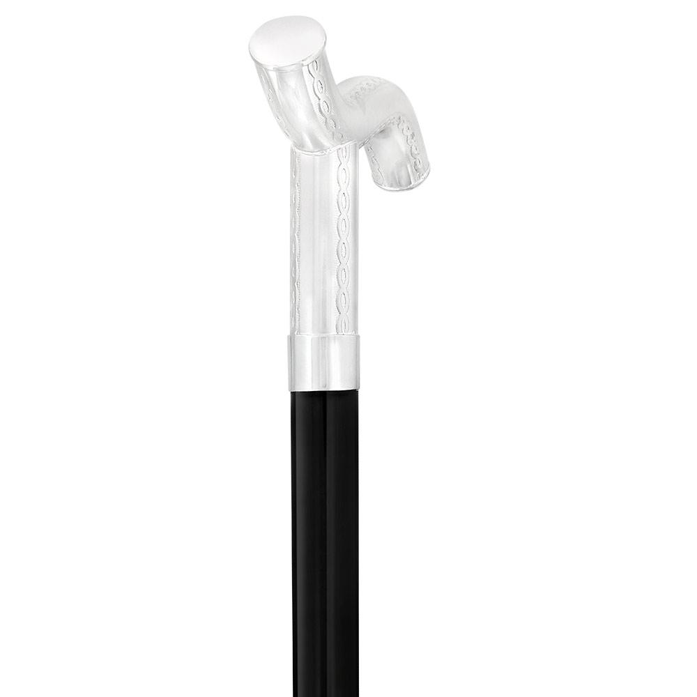 Italian Luxury: 'Harmoniously Poised' Cane, In 925r Silver