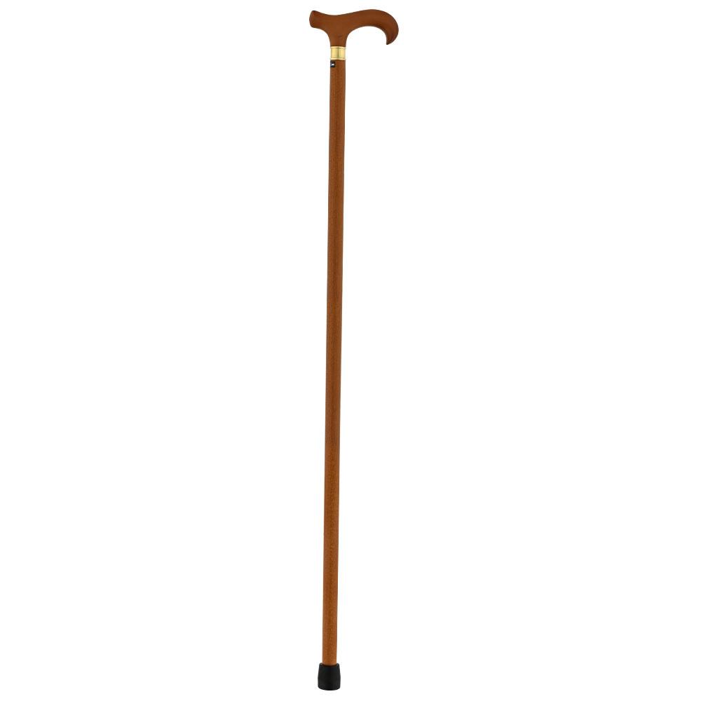 Super Strong Derby Cane: Brown Beechwood & Brass