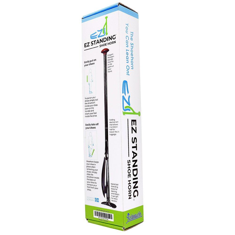 Folding EZ-Standing Shoehorn: Self-Standing, Ideal for Closet