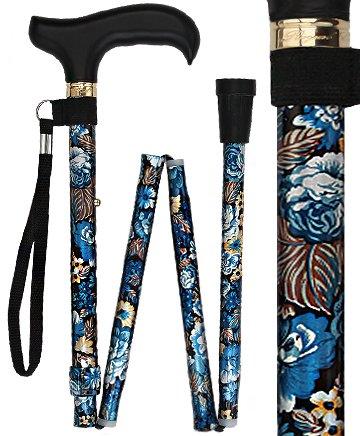 Evening Splendor: Designer Pattern Adjustable Folding Cane