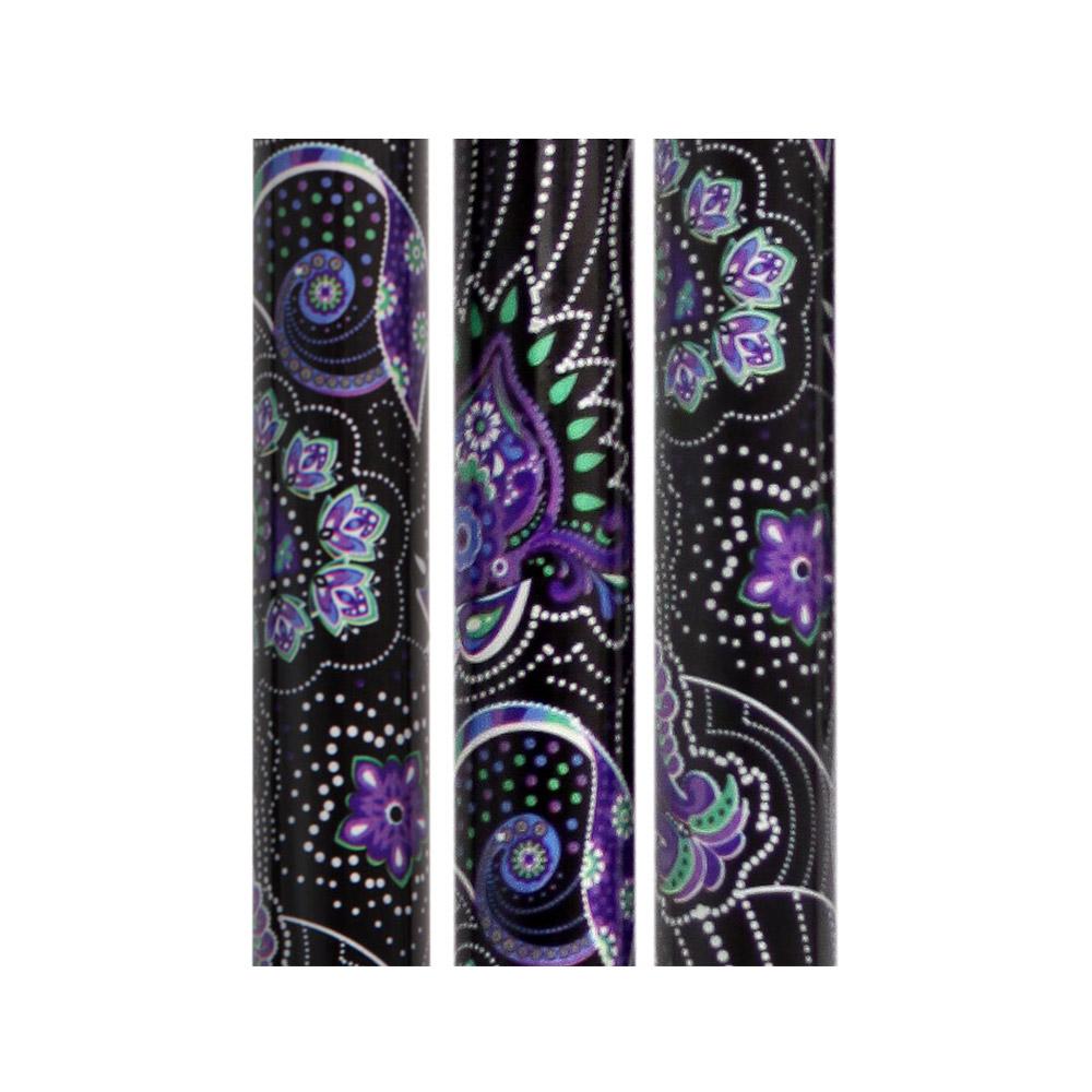 Purple Majesty: Designer Adjustable Folding Cane w/ Patterned Handle