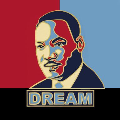 Martin Luther King "I have a dream" Round Knob Walking Stick w/ Black Beechwood Shaft & Pewter Collar
