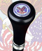 Veterans of War Flat Top Stick: Beechwood Shaft Pewter