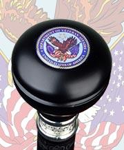 Veterans of War Knob Stick: Large Knob, Pewter Collar