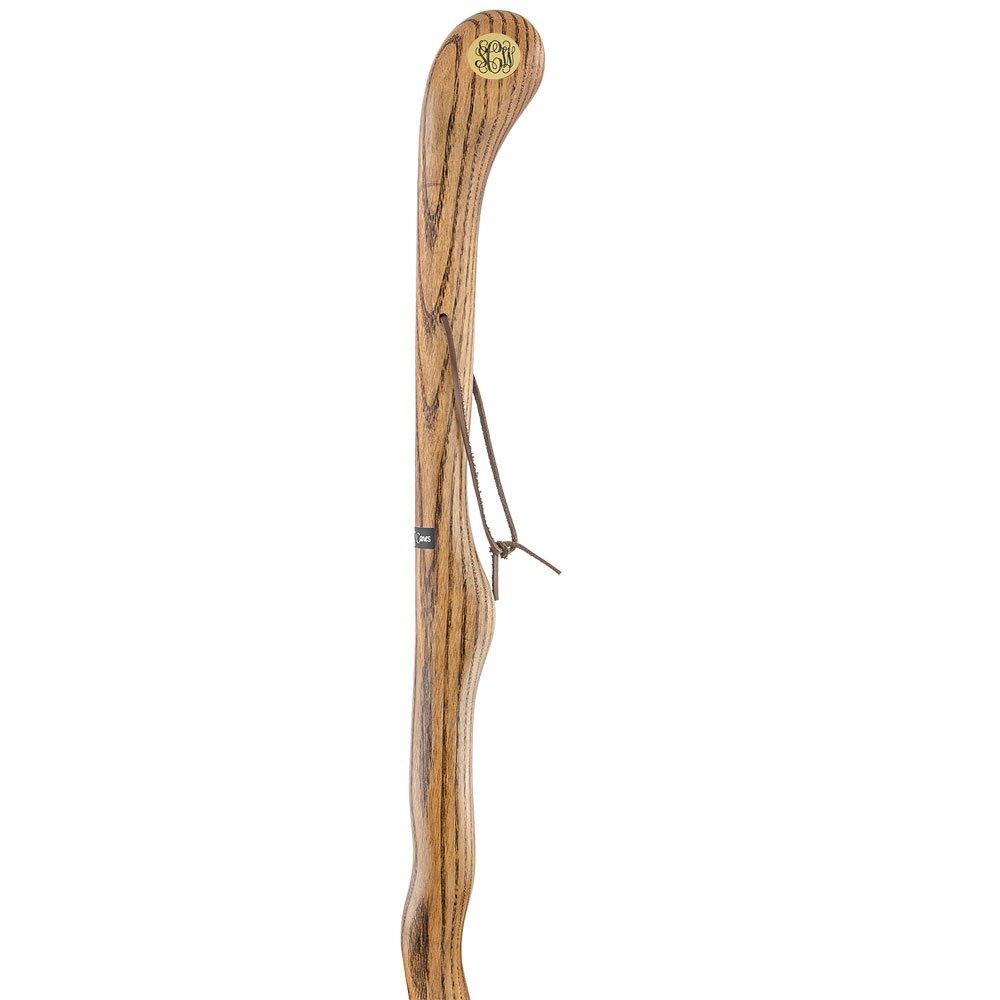 Brown Ash Riverbend Hiking Staff: Customizable with Engraving