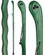 Shamrock Engraved Green Ash Riverbend Hiking Staff