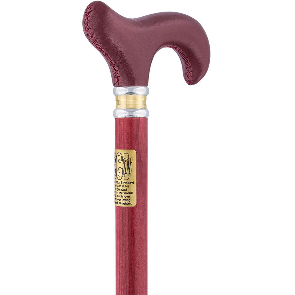 Custom Cane Engraving - Rectangle Brass