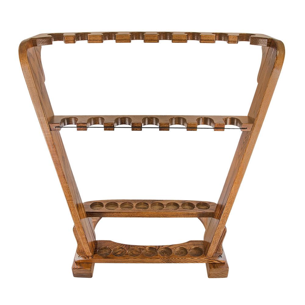 Premium Wood Cane Stand, Espresso Ash - Holds 15