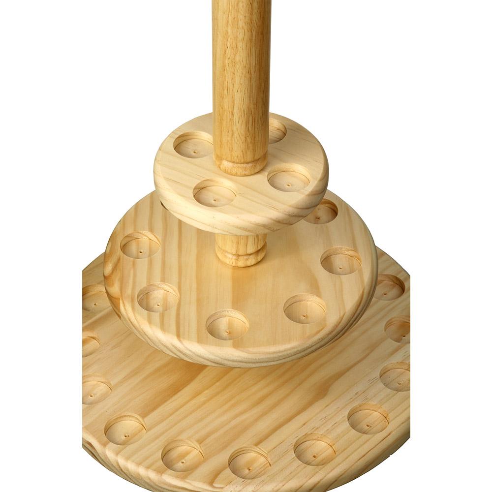 Collector's Dream: Round Walking Cane Stand in Pine Wood
