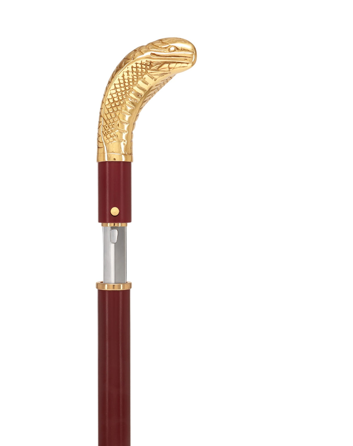 Custom RC Swords Brass Snake Handle Sword Cane – Mahogany Metal Shaft, 29" Blade