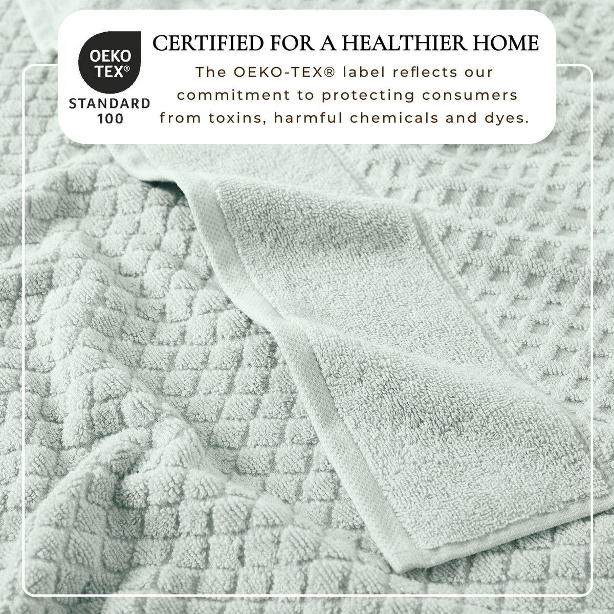 Cotton Diamond Waffle Weave Bath Towel Set - Grayson Collection
