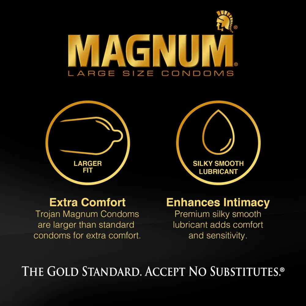 Trojan Magnum Thin – Pack of 3 Large Size Condoms