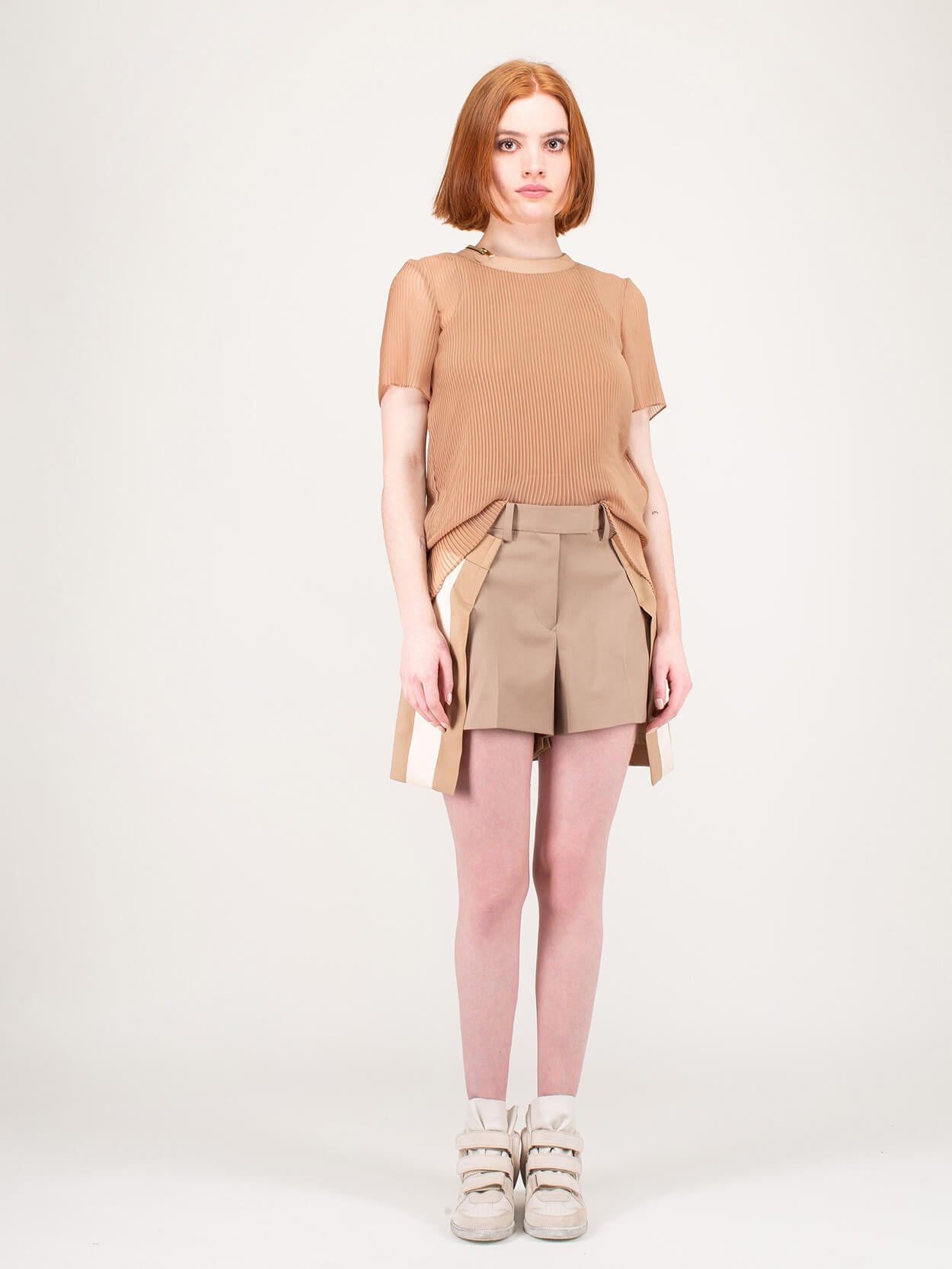 Chiffon X Jersey T-shirt Knit