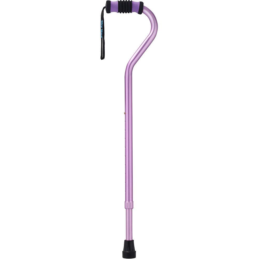 Purple Offset Walking Cane w/ Color matching Grip