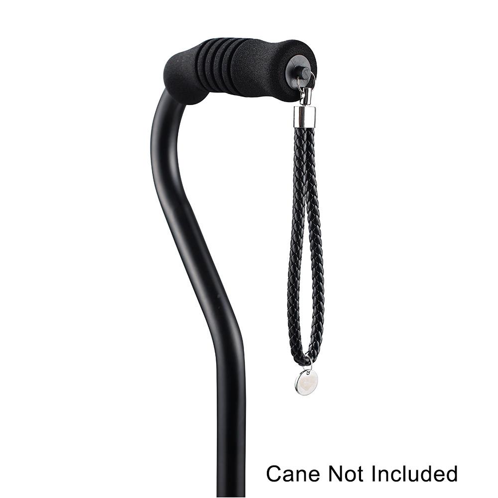 Black Leather Offset Strap - For Offset Canes Only