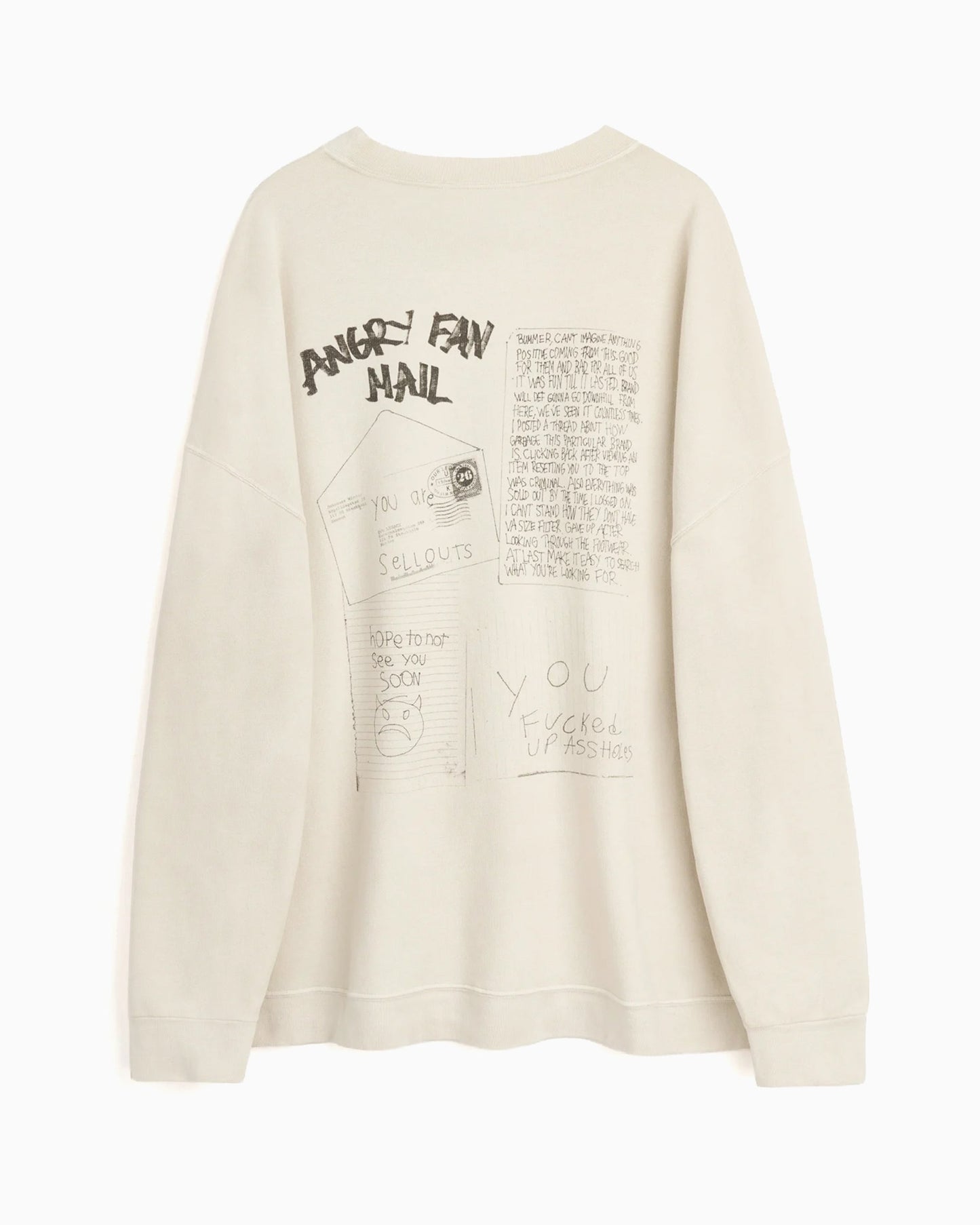 Sudadera con gráfico Oversize Our Legacy Angry Fan Mail para hombre