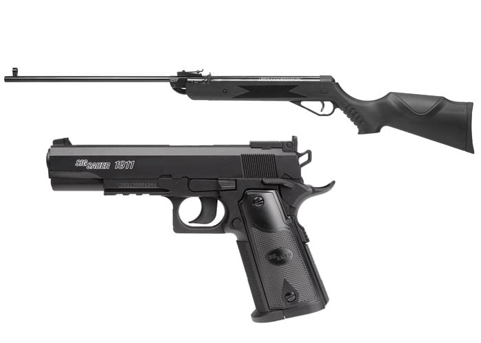 Swiss Arms SYNXT Air Rifle AND SIG Sauer 1911 CO2 BB Pistol Combo