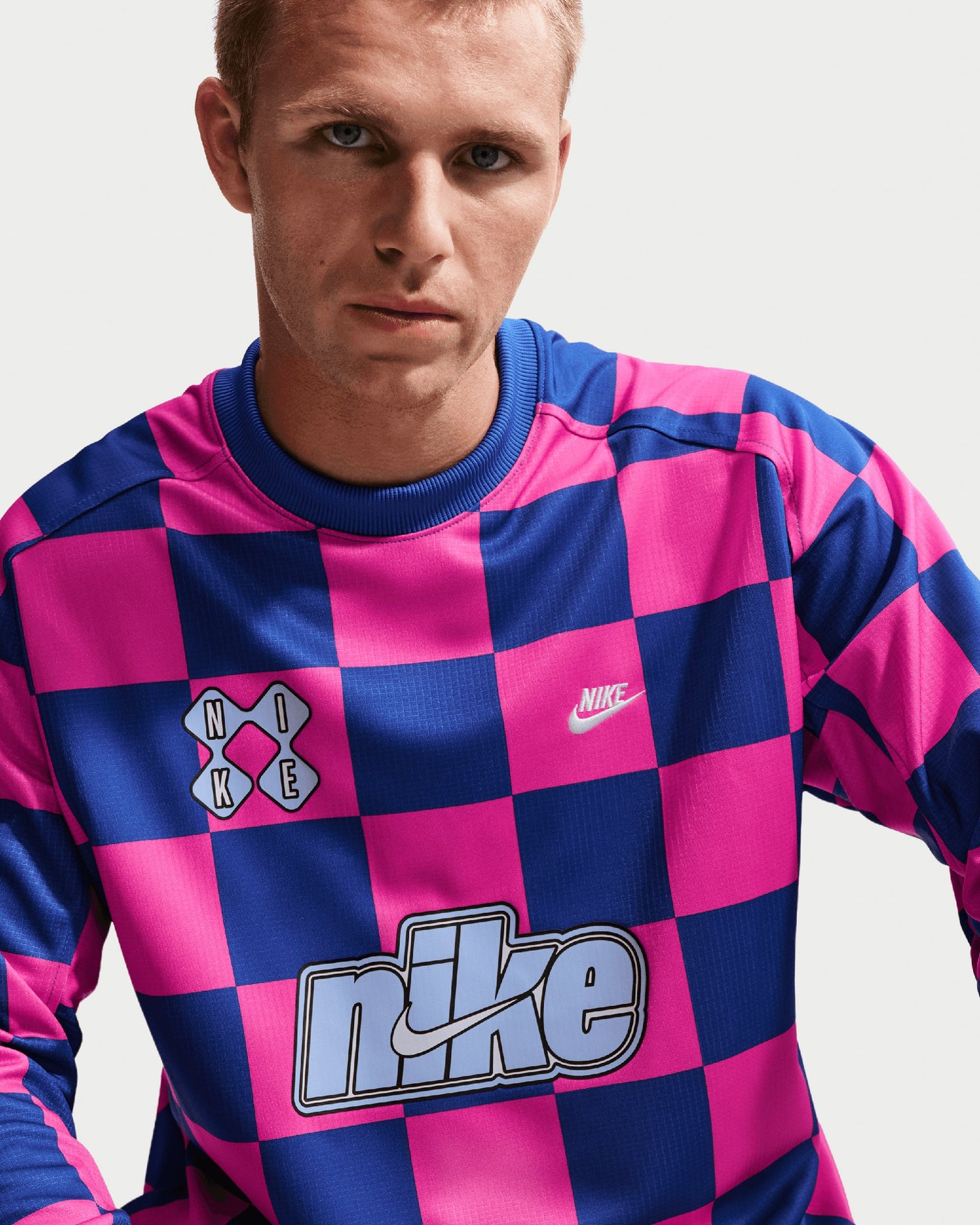 Jersey T-Shirt de cuadros Relaxed de manga larga Nike Sportswear Club Goalie para hombre