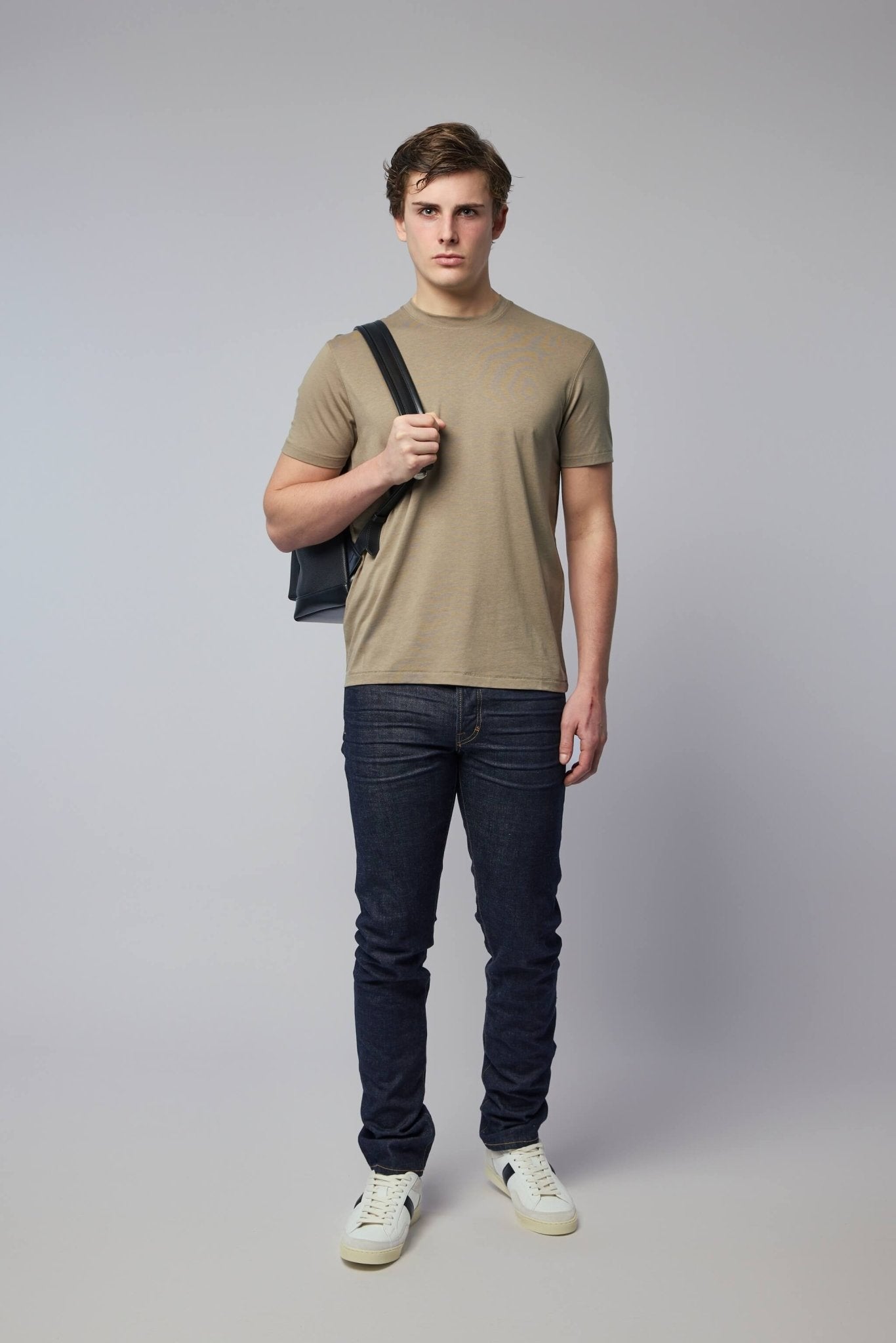 Short Sleeve Lyocell Cotton Crewneck T-shirt