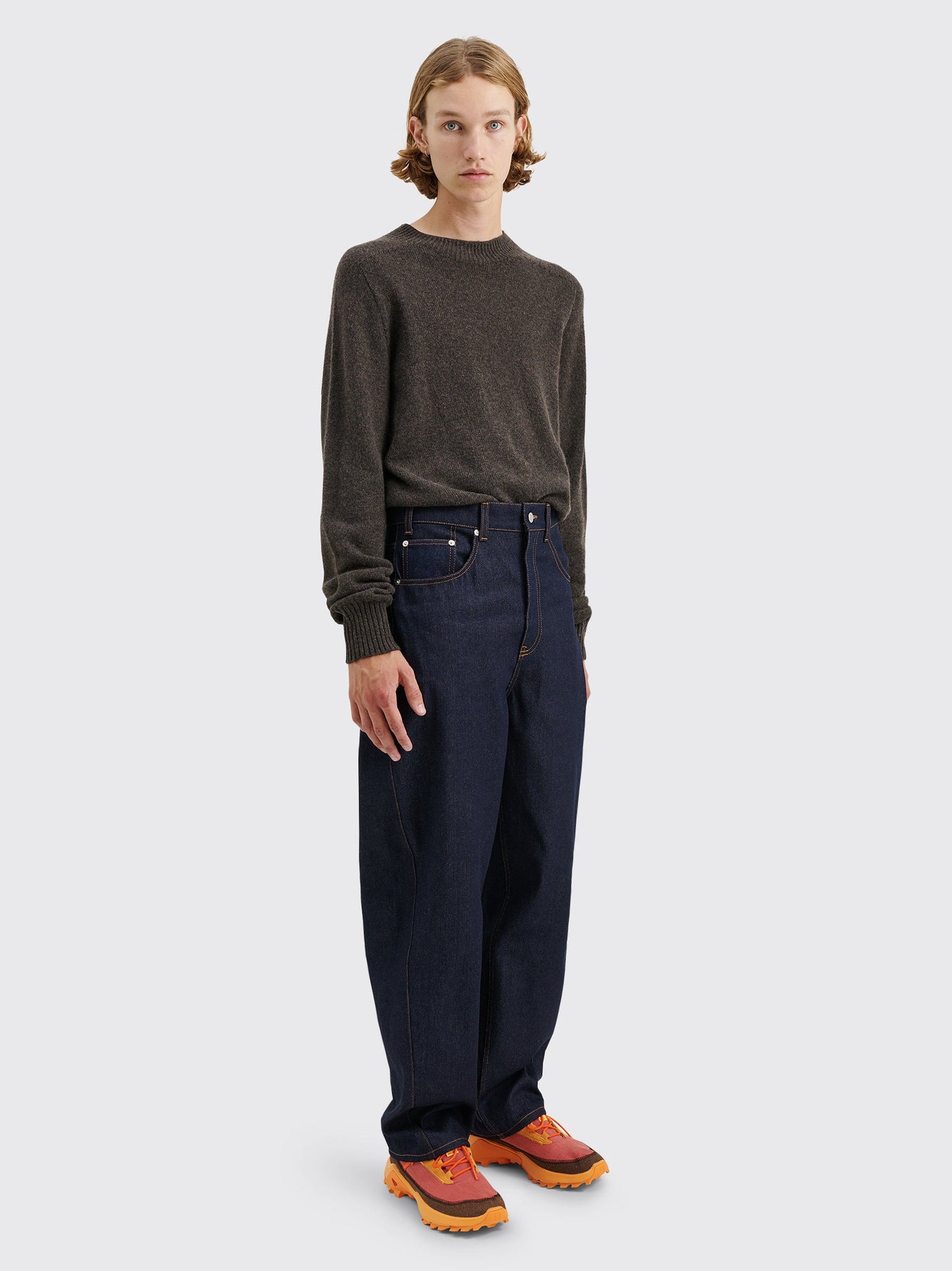 TRÈS BIEN everywear Twisted 5 Pocket Work Pant Raw Denim Blue