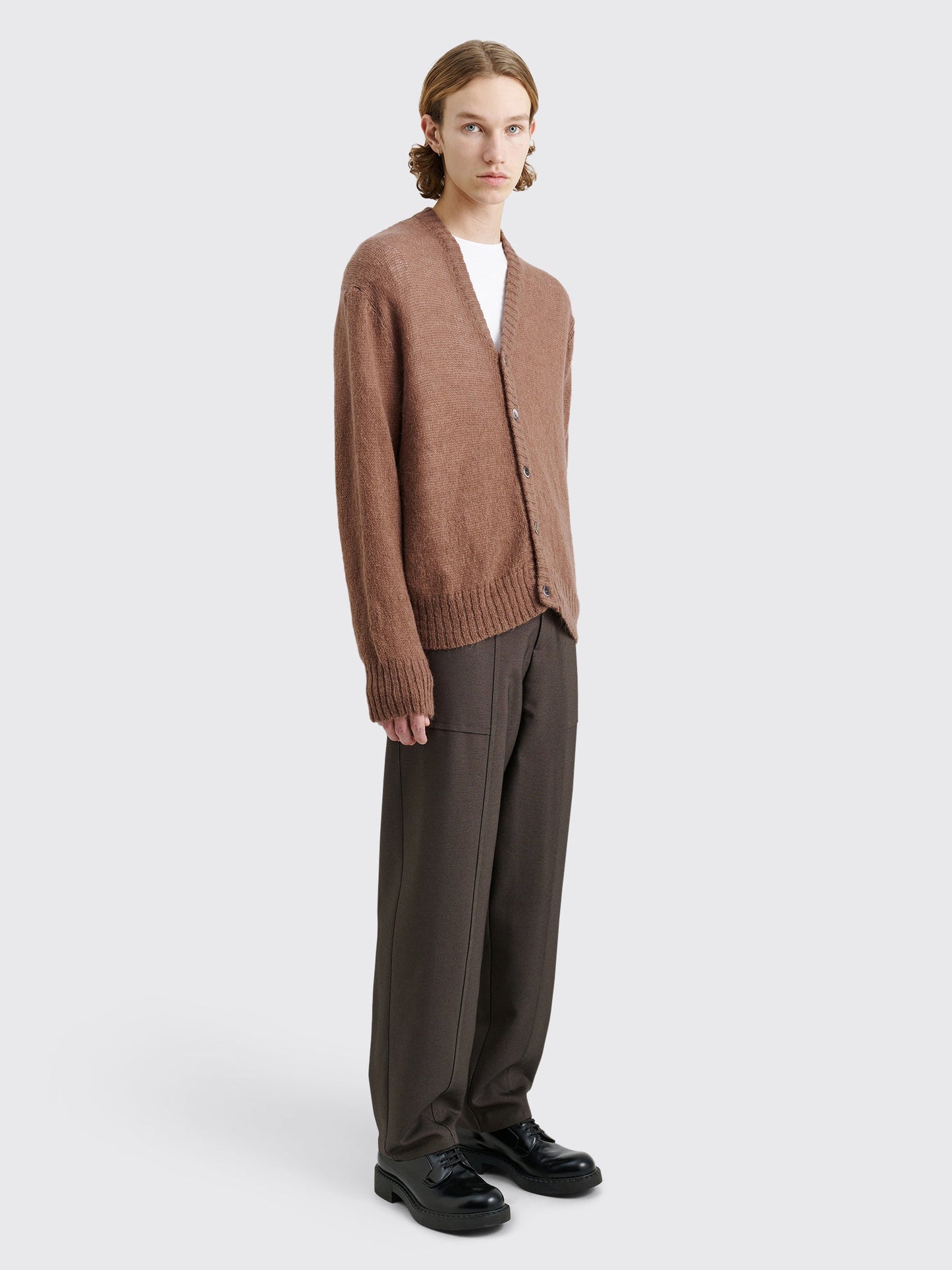 TRÈS BIEN everywear Split Trousers Wool Twill Dark Green