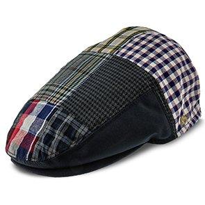 Patchwork - Walrus Hats Navy Plaid Patchwork Polyester Kids Ivy Cap (Toddler, Boys, Youth)