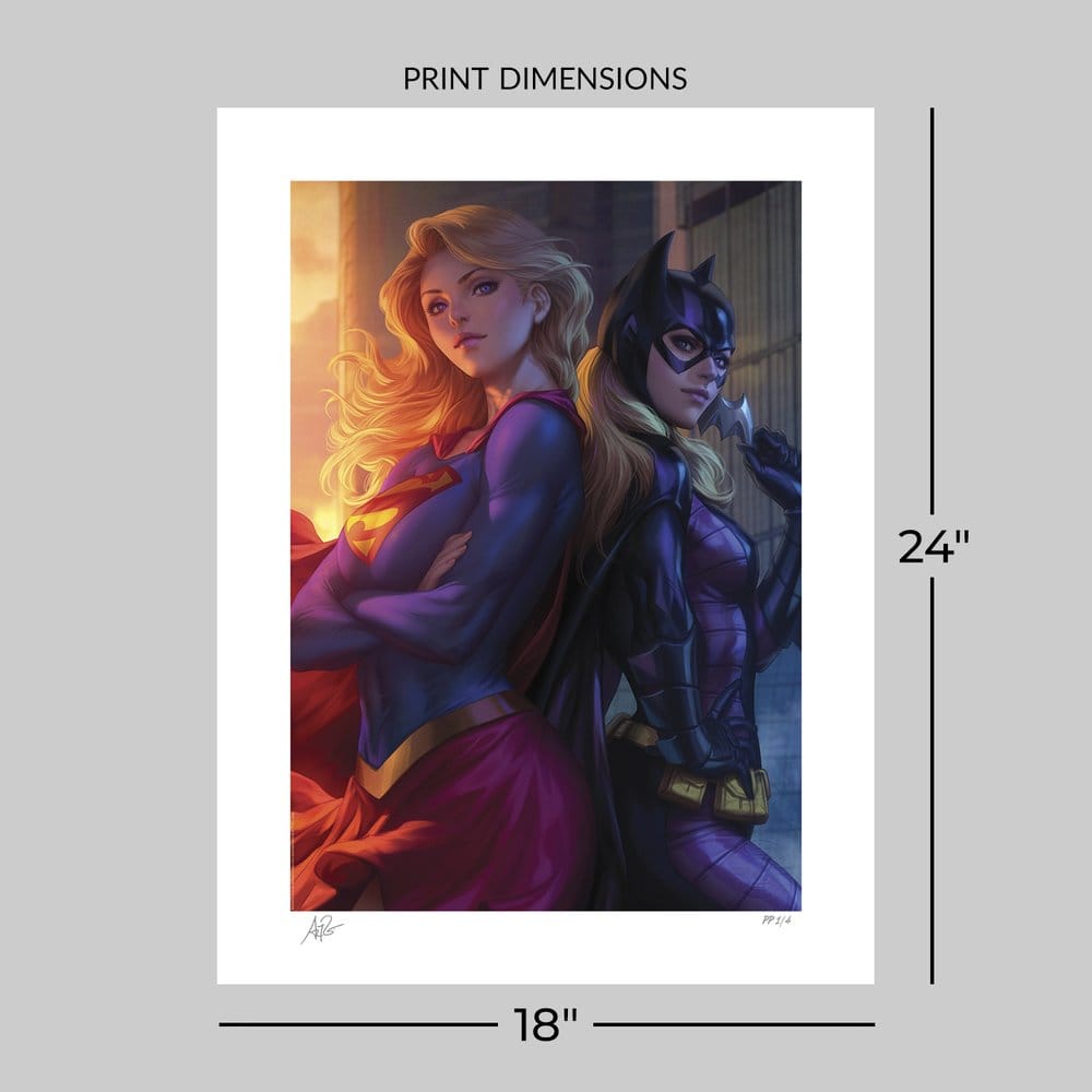 Supergirl & Batgirl World's Finest #1 - Limited Edition Official DC Comics Fine Art Print